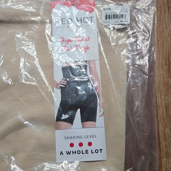 Red Hot by Spanx XL Soft Nude High Waist Mid Thigh Shaper Style FS4015 New - Picture 2 of 5